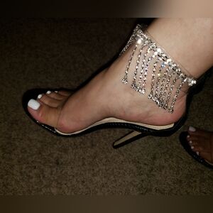 Brand new snake skin high heel sandals